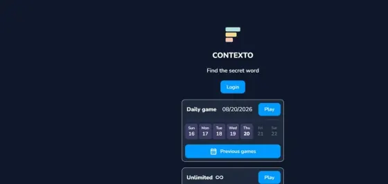 Jouer à Contexto - Jeu du Jour Gratuit